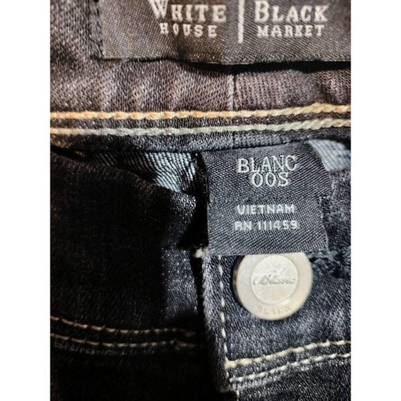 White House Black Market dark blue jeans boot cut woman size 00 - Picture 5 of 5